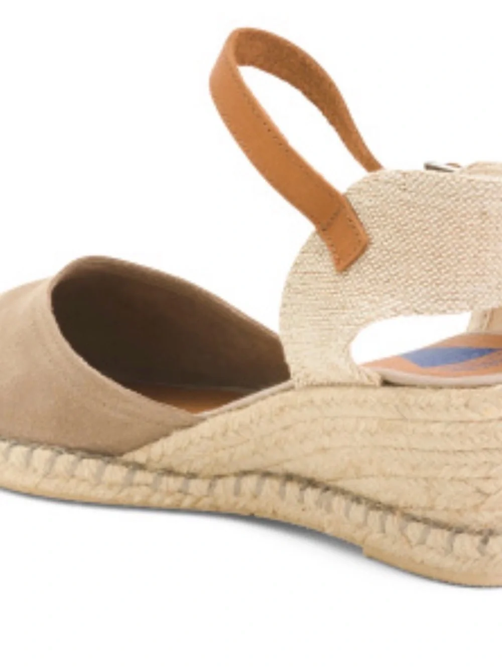 Verbenas Tan Suede Espadrille Wedge